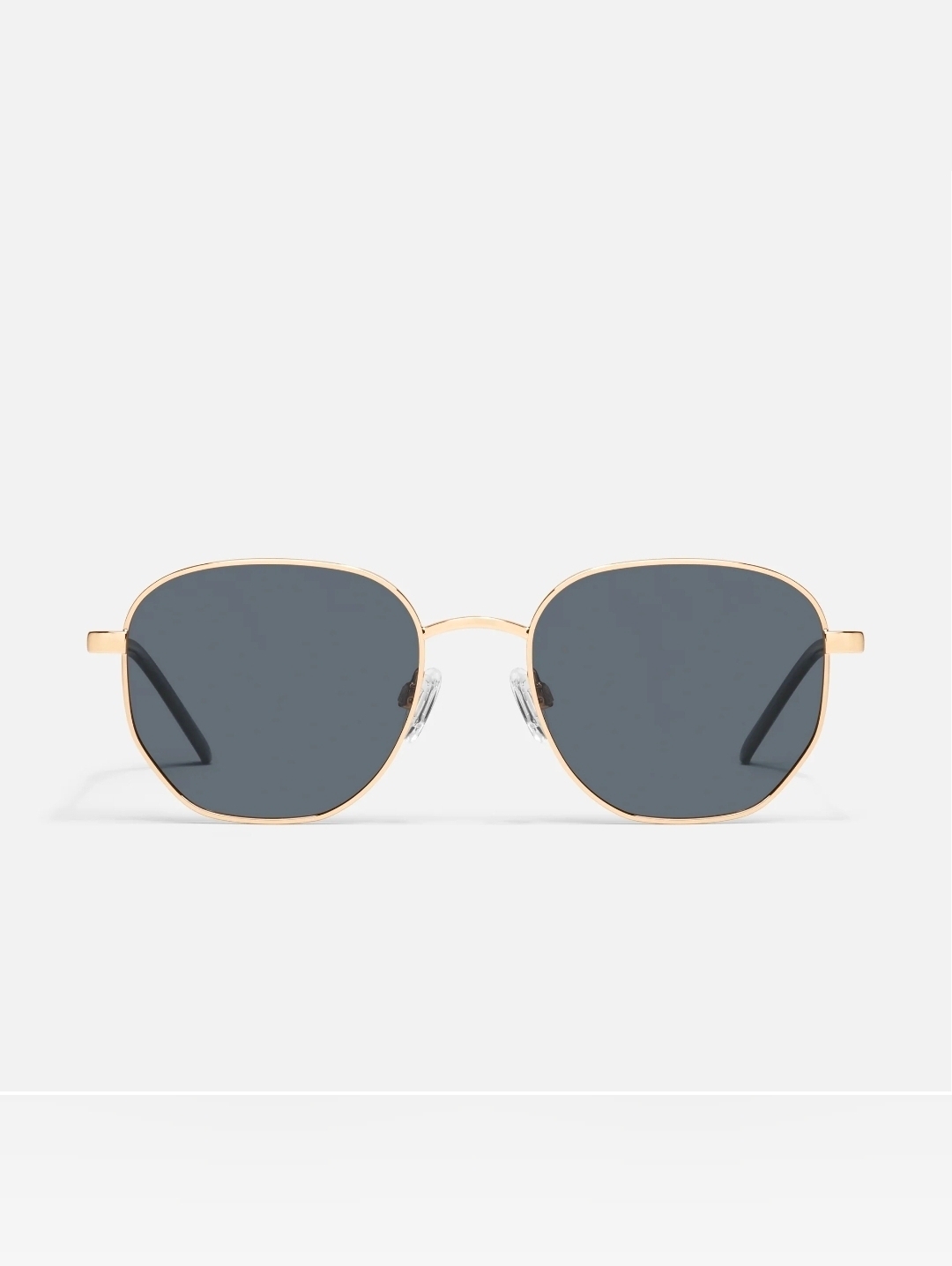 Nwot Quay "Big Time" Gold Frame Polarized Sunglasses With Dark Gray Lenses
